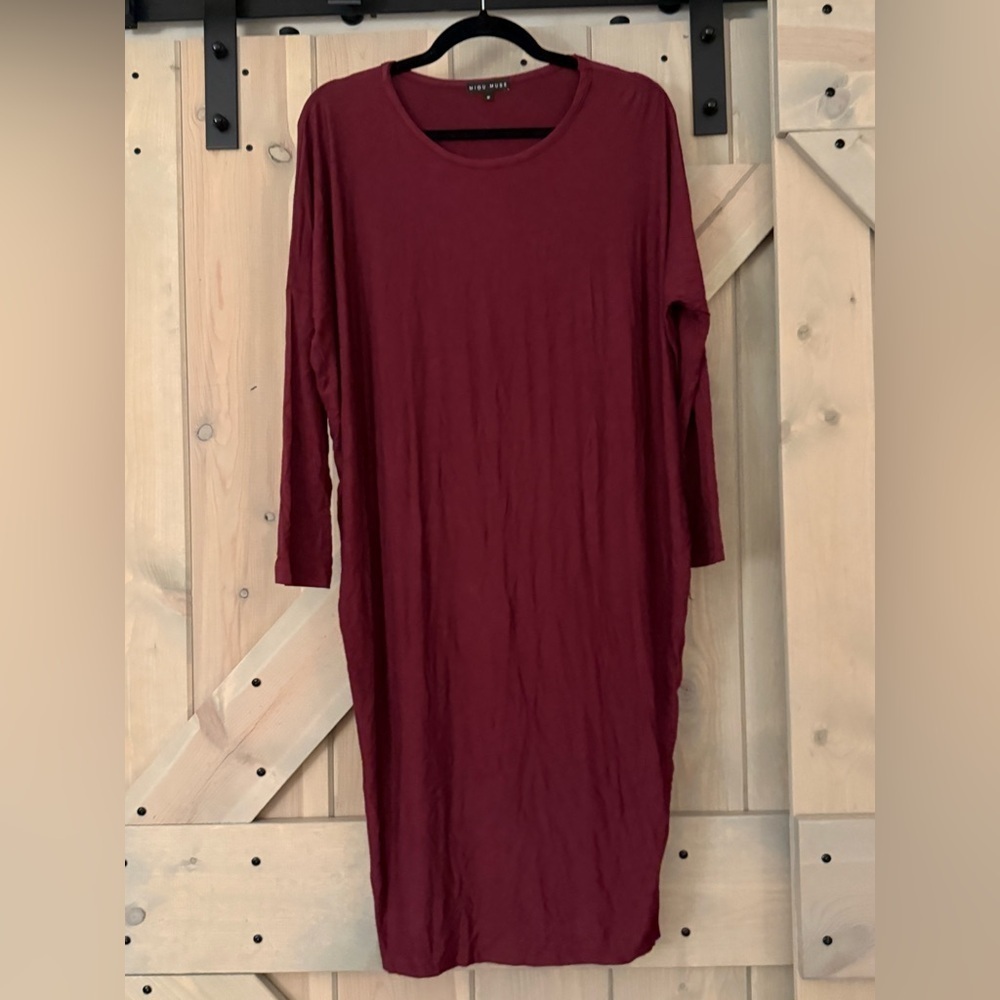 NWOT Miou Muse Dolman Jersey Dress